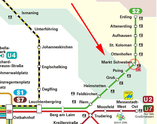 mit der S2 nach Markt Schwaben